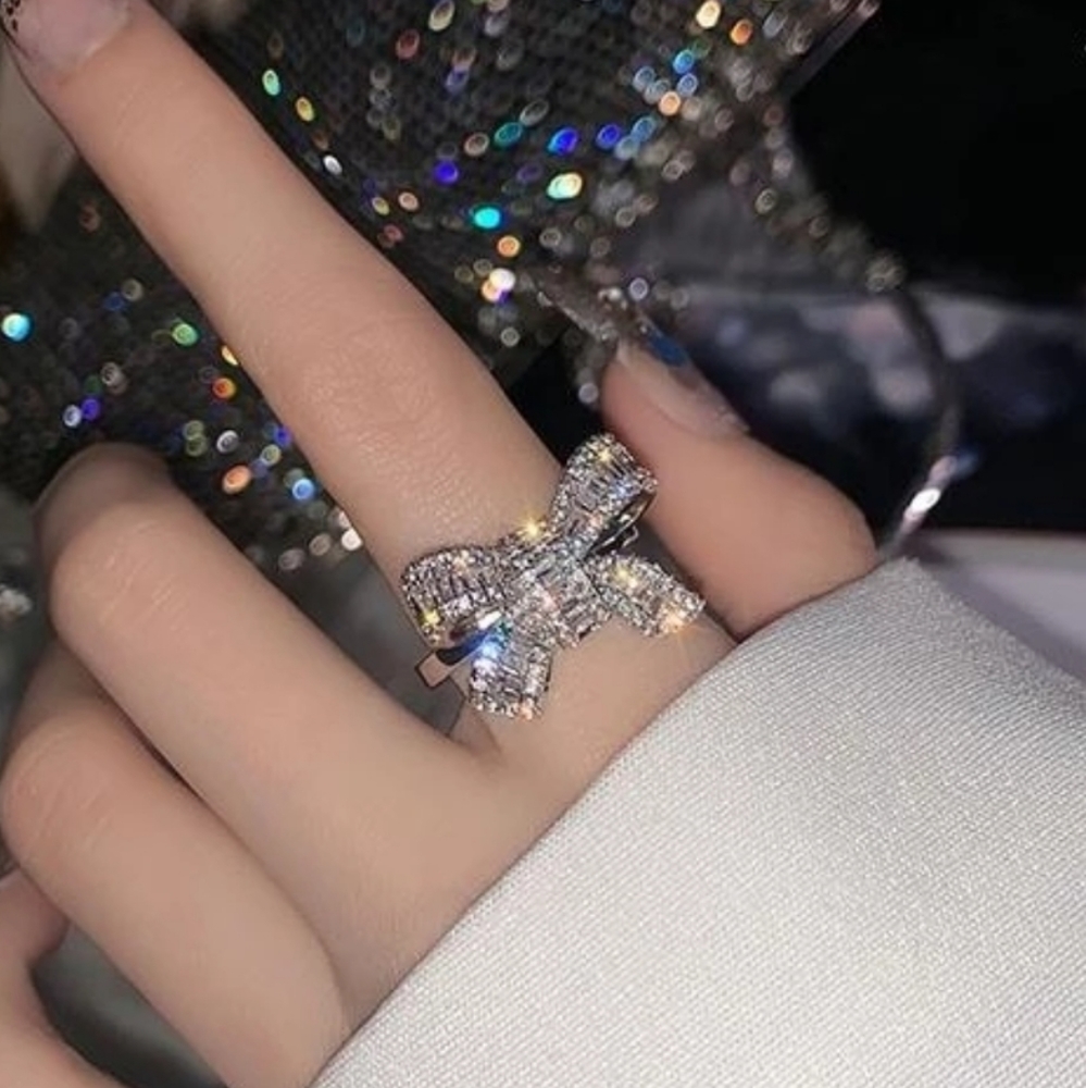 NEW 💍 BOW RING SILVER PLATED
